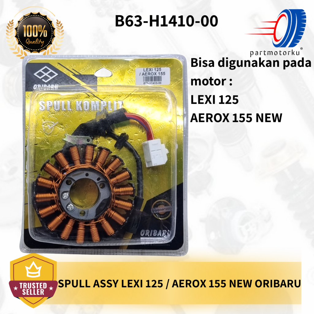 SPULL ASSY SPOOL SPUL SEPUL KOMPLIT STATOR COMP ASSY LEXI 125 LEXY 125 / AEROX 155 NEW ( B63-H1410-0