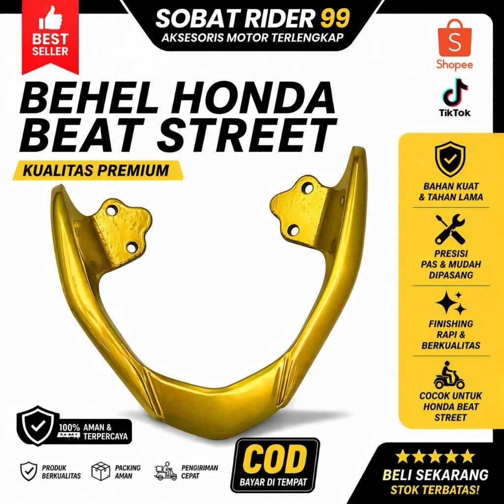 behel beat esp behel beat street 2017-2020 pegangan jok beat street