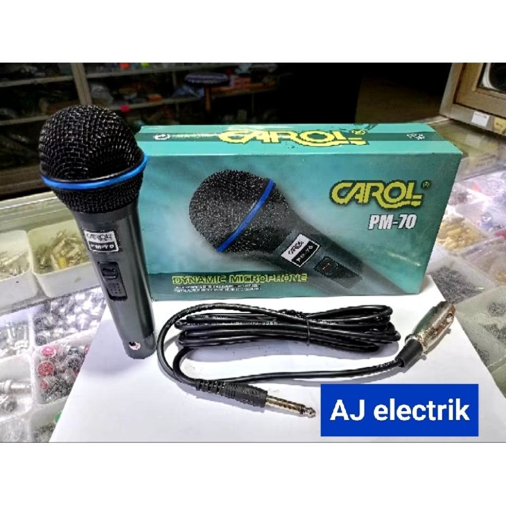 MIC CAROL PM-70 / MICROPHONE CAROL PM-70 MIC + KABEL. Kualitas Bagus