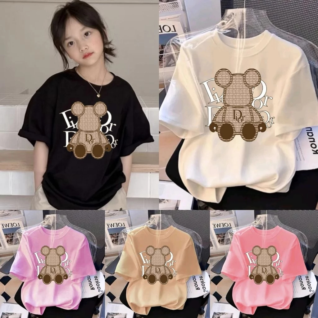 Kaos Anak Perempuan Usia 3-14 Tahun/Pakaian Anak Perempuan/Baju Kaos Anak cewek/Kaos Anak Perempuan 