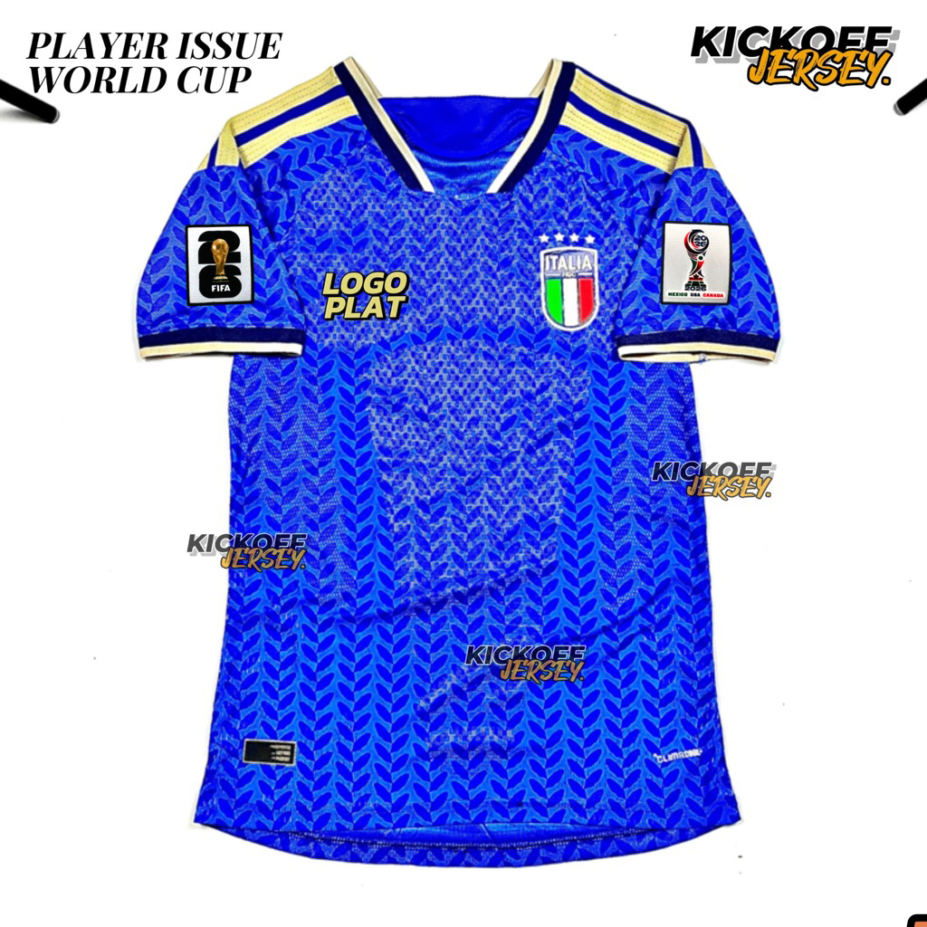 (PLAYER ISSUE) JERSEY PIALA DUNIA ITALIA HOME PI ITALY HOME PI WORLD CUP 2026 2027 FULL PATCH 26/27