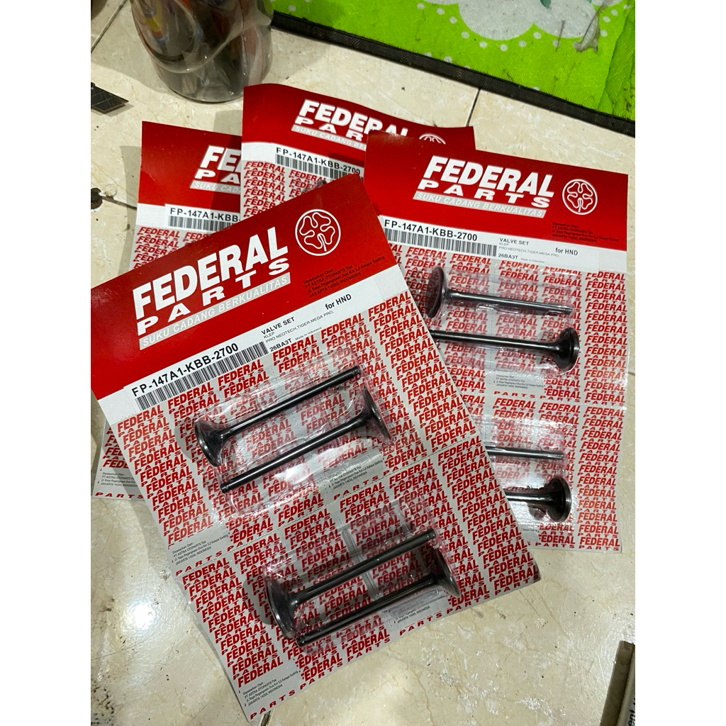 klep federal pelatuk klep merk original federal tiger megapro GL pro set 2pcs