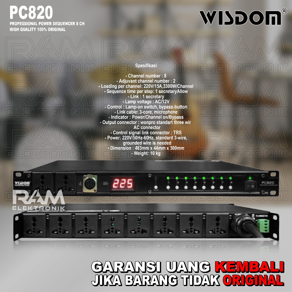 Power Squencer Squence Controller WISDOM PC 820 | PC820 Original
