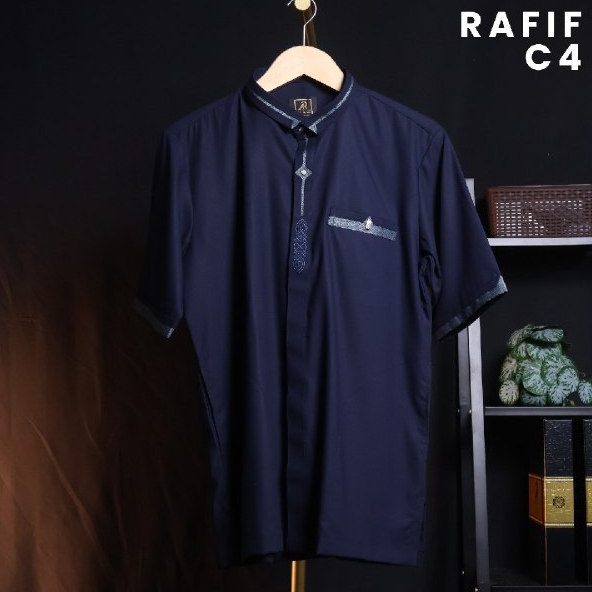 Baju Koko Pria Alraz RAFIF FS 6136 B Katun Nyaman dan Stylish – Lengan Pendek Bisa COD