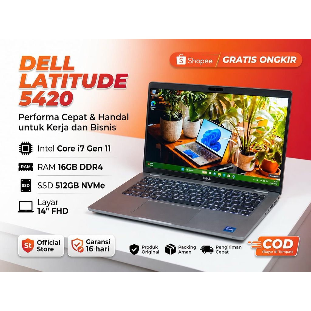 Laptop dell 5420 || CORE i7 GEN 11 || RAM 16GB || SSD ||
