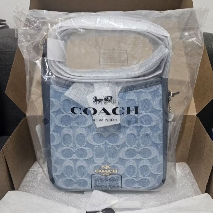Coach Hadley Convertible Crossbody Bag In Signature Denim / Tas Sling Bag Coach Denim Hadley Origina