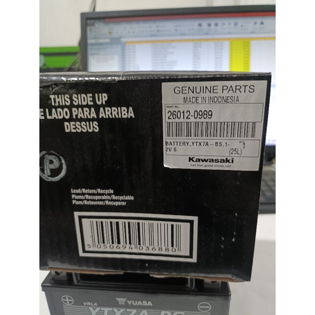 aki baterai ninja zx25 klx 230 yuasa original kawasaki genuine part