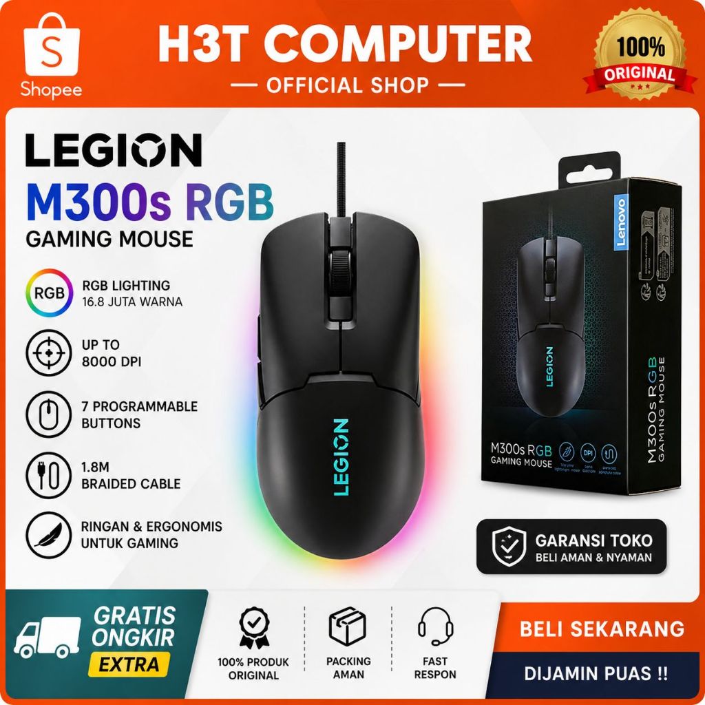 MOUSE GAMING LEGION M300S RGB