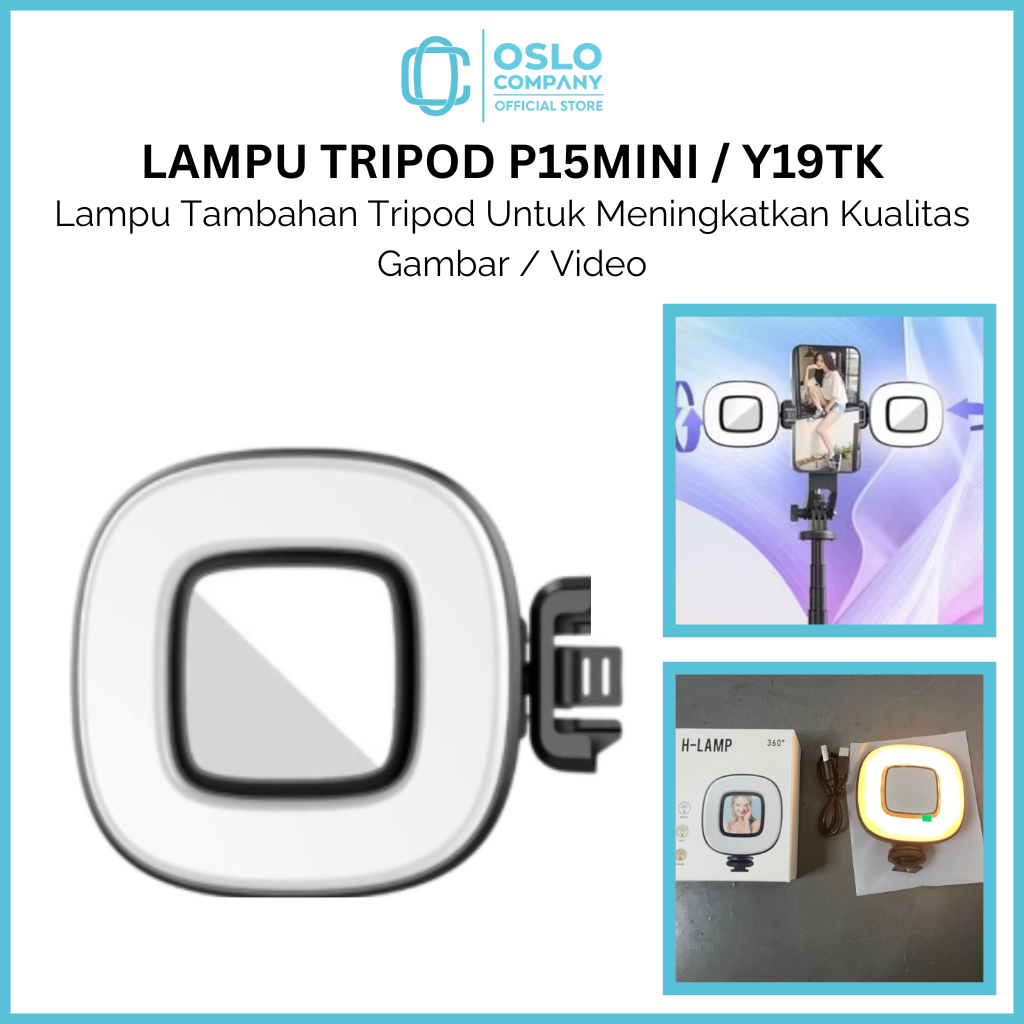 Lampu Selfie Vlog Tripod Portable LED Light untuk P15 Mini