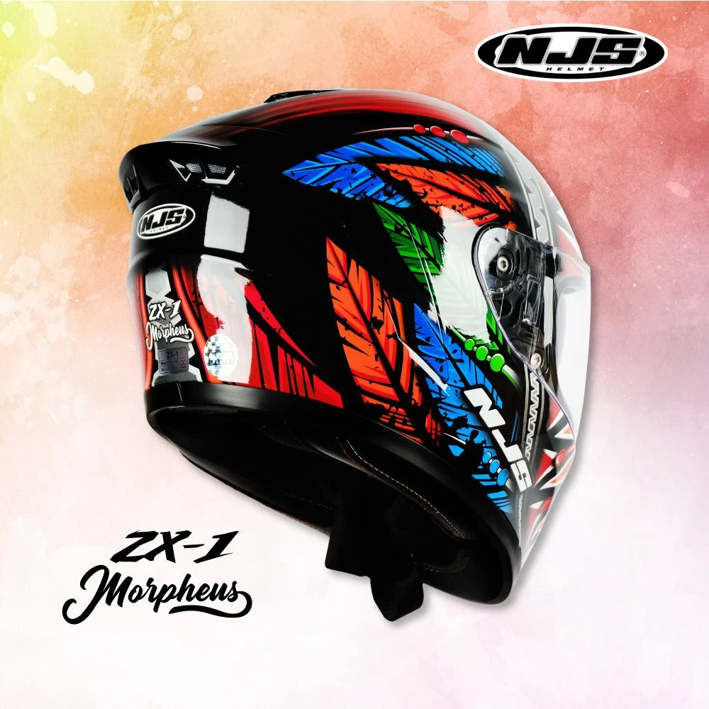 NJS ZX-1 MORPHEUS - HELM FULL FACE | NJS ZX1 | ZX MOTIF | ZX BARONG| HELM NJS | NJS ORI | SNI