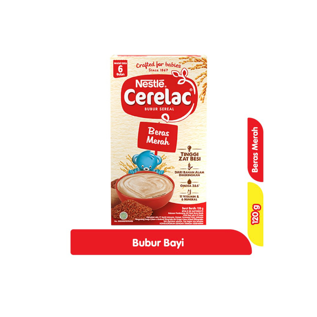 Nestle Cerelac Bubur Bayi Instan Beras Merah 120 g