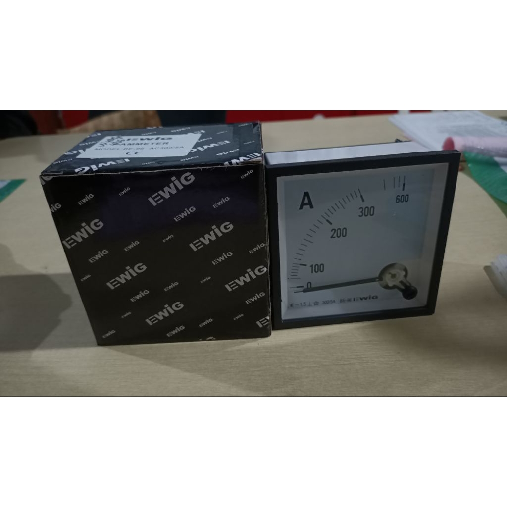 EWIG AMMETER Analog 72x72 Ct 300/5a