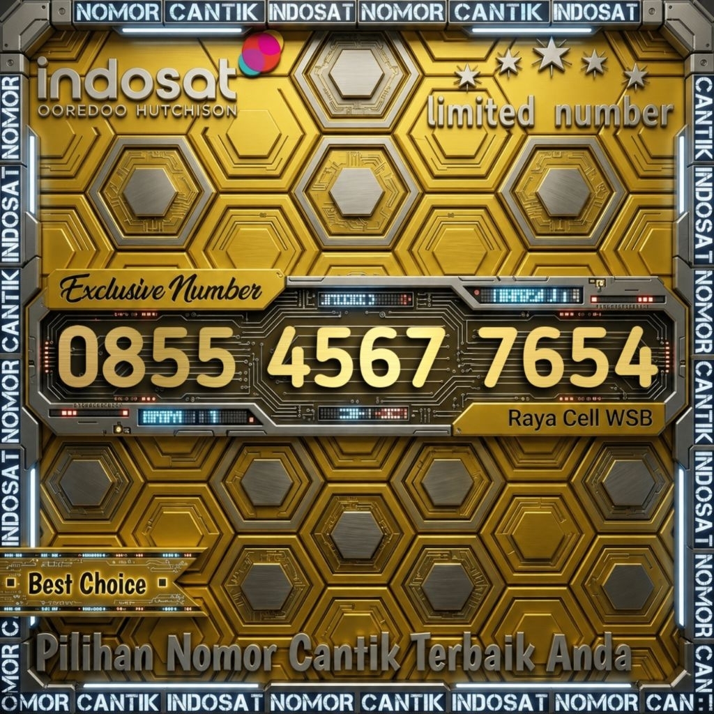 Nomor Cantik INDOSAT Cermin seri urut 4567 7654