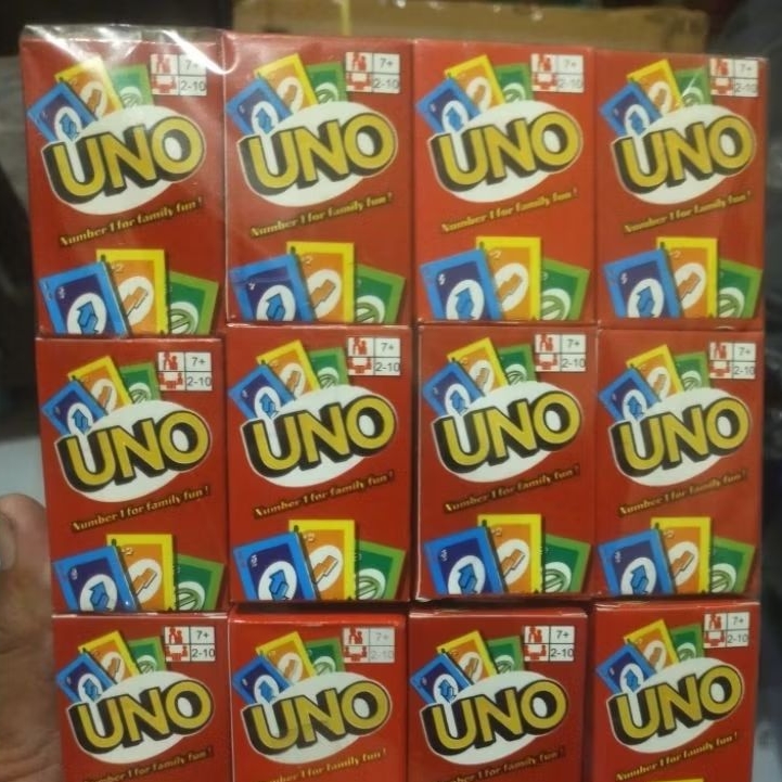 20Pcs Kartu Filip UNO Mini 4x5  Mainan Kartu UNO Flip untuk Permainan Seru dan Menyenangkan