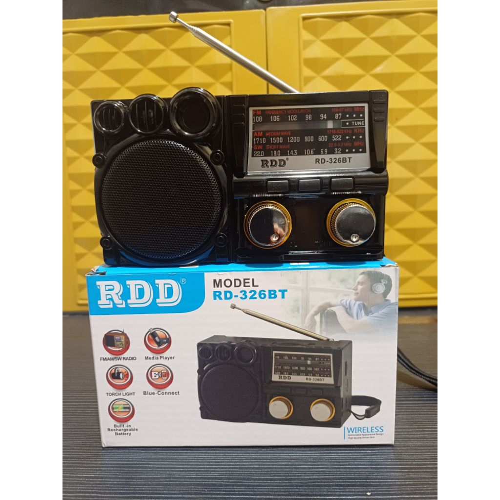 NEW Radio Speaker RD-326BT FM/AM/SW 3 Band Speaker Radio Mini Music Box + Bluetooth