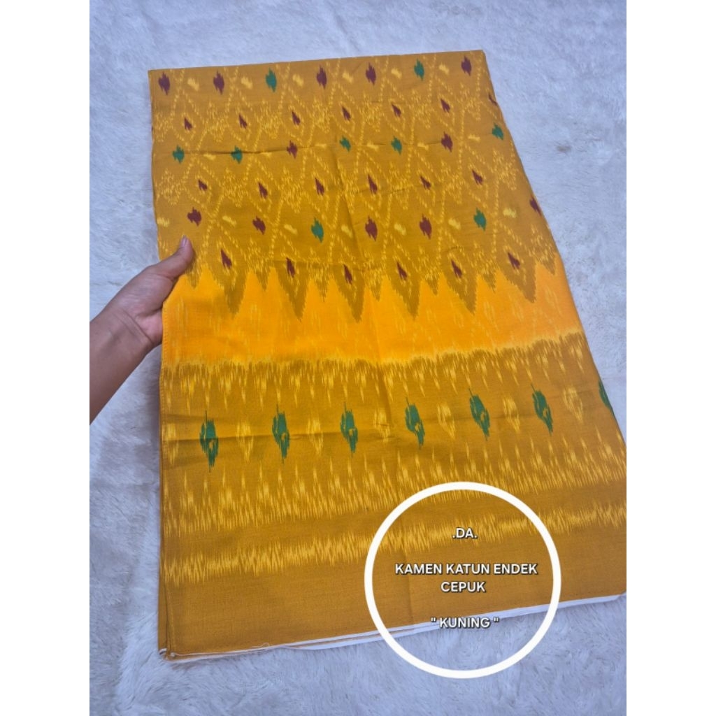 Songket Endek Tenun Kamen Endek Kuning Khas Bali