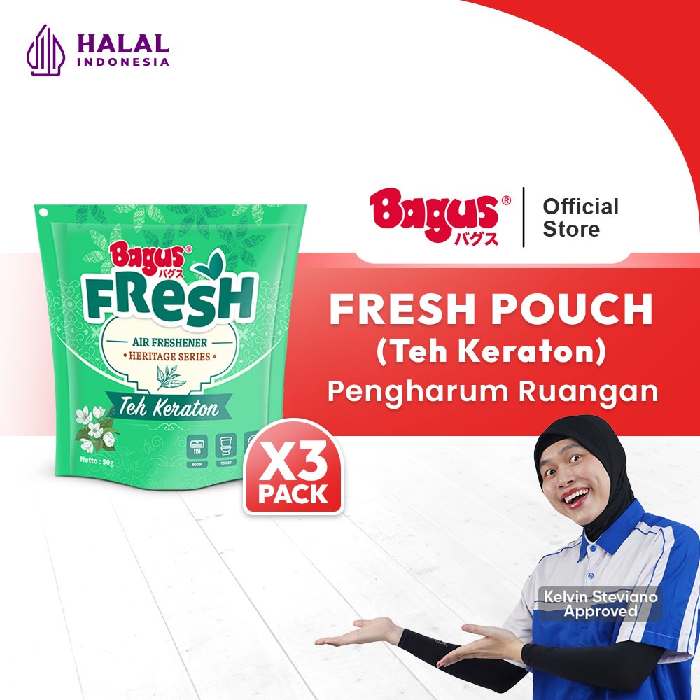 Bagus Fresh Air Freshener Pouch 50 g - Pengharum Ruangan Aroma Teh Keraton Elegan & Relaxing