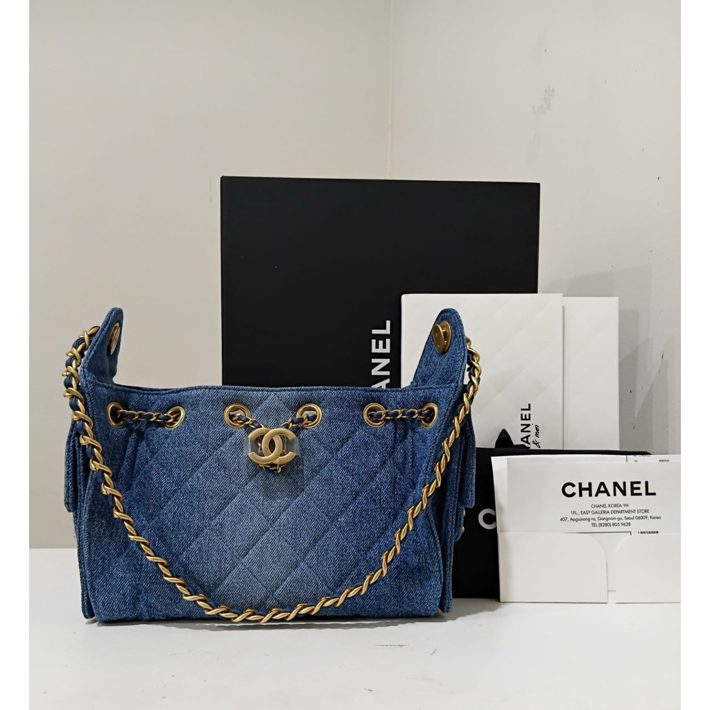 New Chanel C25 Mini Washed Denim blue ghw CHIP 2026 .