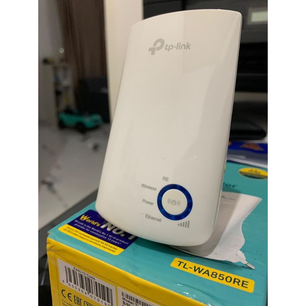 TP-Link TLWA850RE N300 Wifi Extender (Penangkap Signal)  Preloved Fullset Mulus