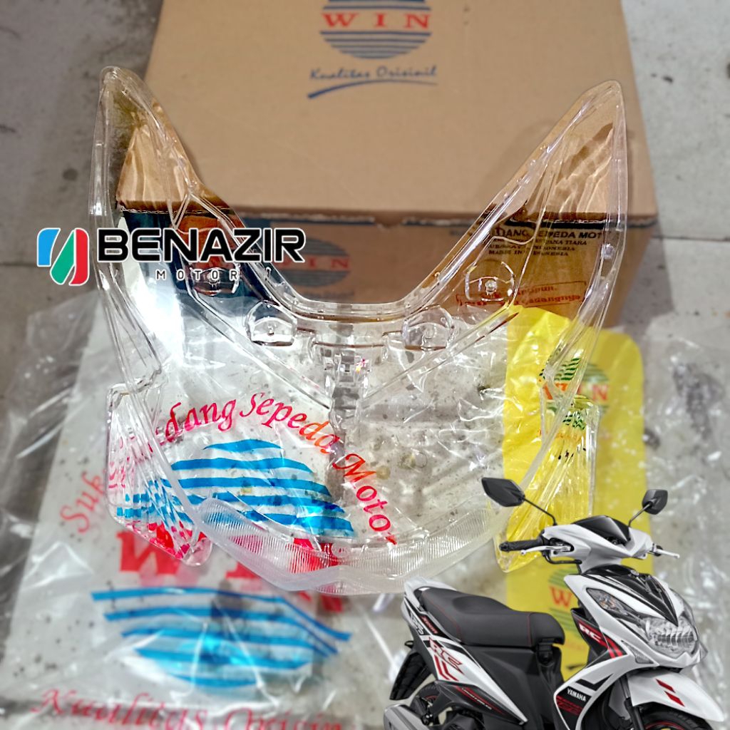 Mika Lampu Depan Yamaha Xeon RC 2013-2015 Win Tebal Kuat Presisi Kaca Lampu Xeon RC Bening