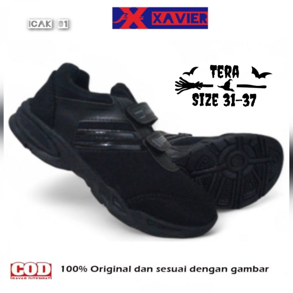 Sepatu sekolah ionish original sepatu sekolah SD SMP SMA pria wanita hitam putih
