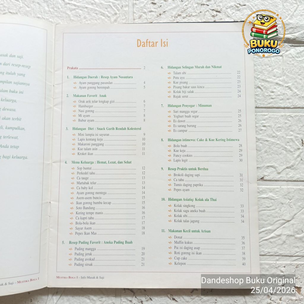(bekas) Mustika Boga #1 Info Masak & Saji - BUKU RESEP MASAKAN ORIGINAL