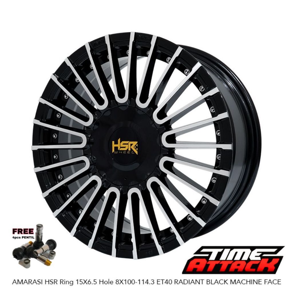 Velg Mobil Wuling Bingou R15 HSR Wheel Amarasi Velg HSR Ring 15
