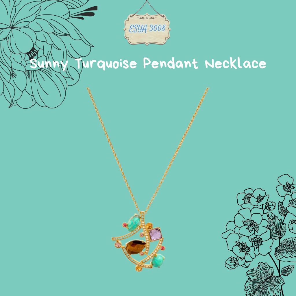 Sunny Turquoise Pendant Necklace