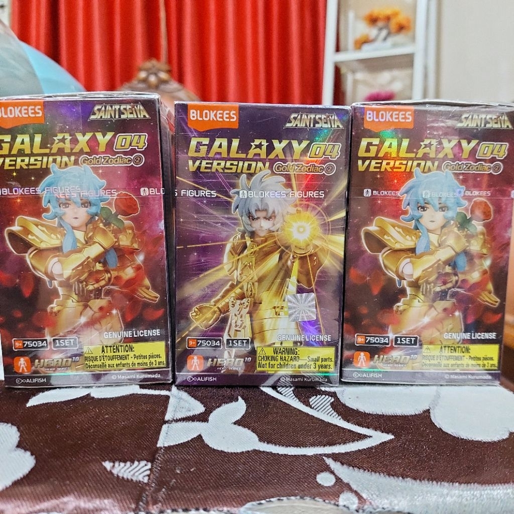 "VIRGO SHAKA, PISCES APHRODITE, GEMINI SAGA, PHOENIX IKKI, PEGASUS SEIYA" Blokees Saint Seiya Galaxy
