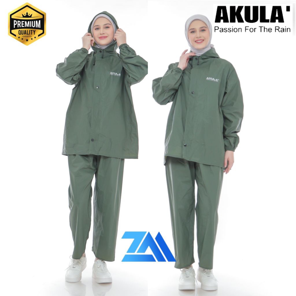 Jas Hujan Akula Original Setelan Baju dan Celana Pria Wanita