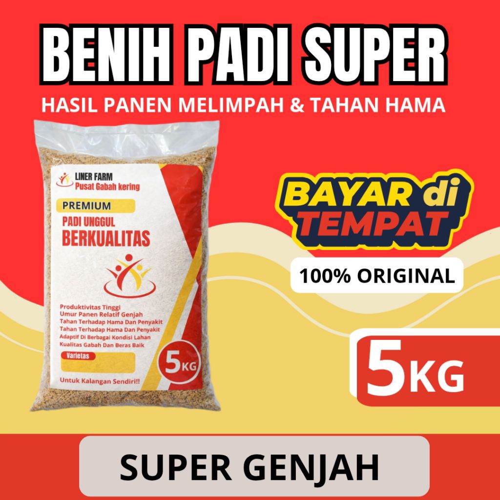 BENIH PADI UNGGUL SUPER GENJAH 70HST KEMASAN 5KG