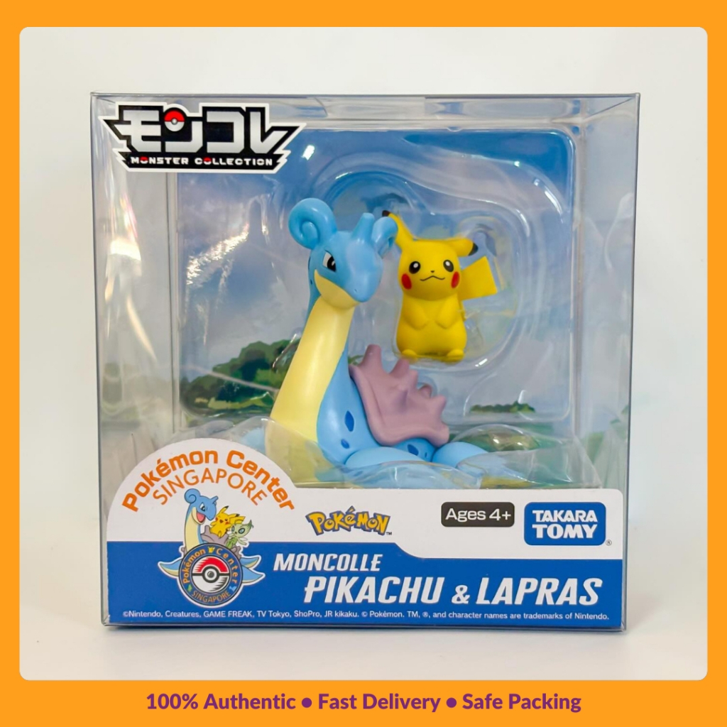 Nookitoys - Pokemon Pikachu & Lapras Figure Set Singapore Exclusive Takara Tomy | Action Figure Poke