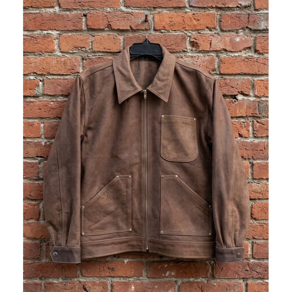 jaket kulit detroit trucker doff