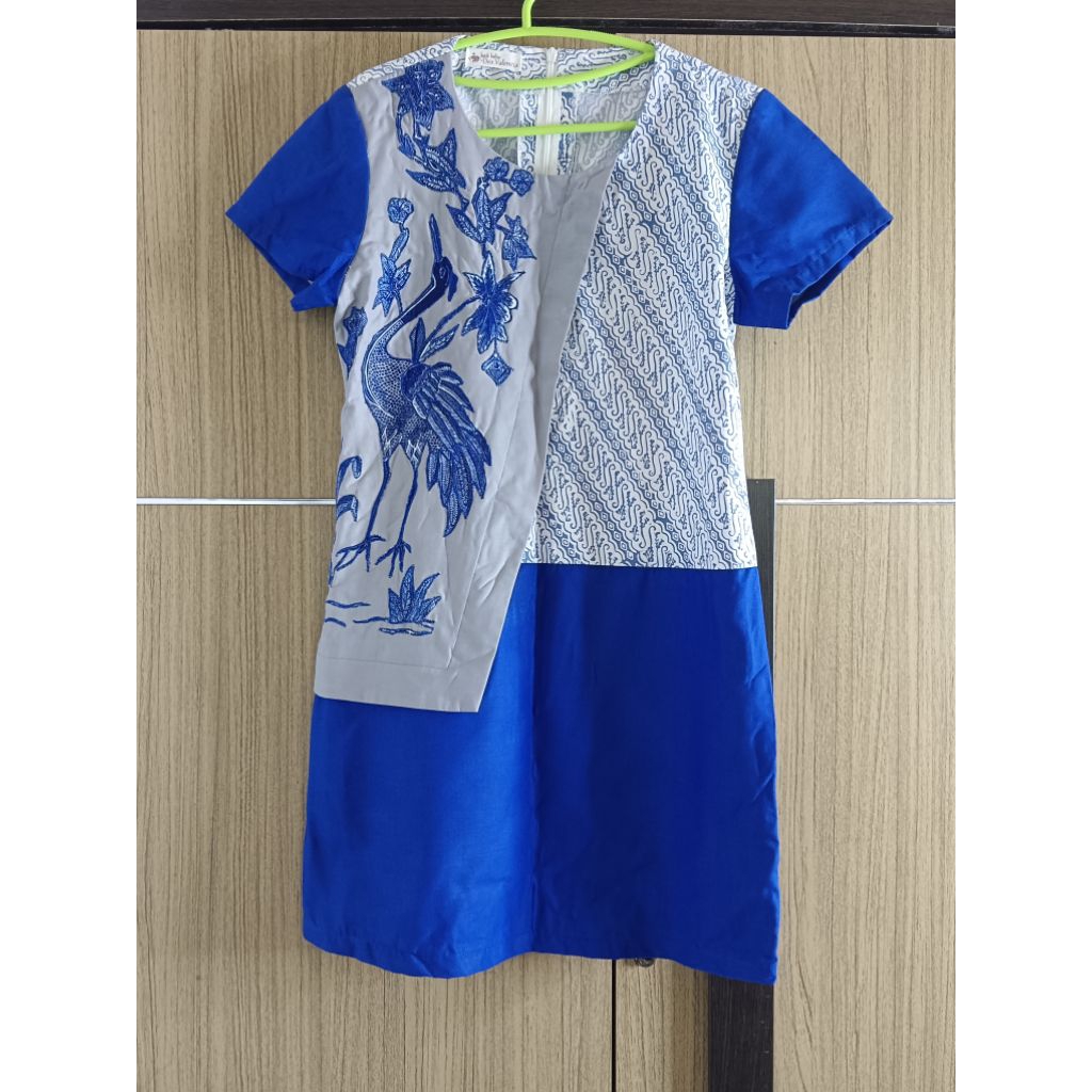 Dress Batik Biru Merak Ld 88-pb 79 | Batik Kultur | RTA