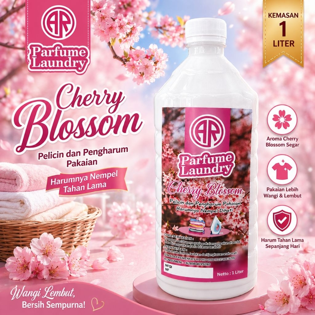 Parfum Pewangi Laundry Cherry Blossom Botol 1 Liter