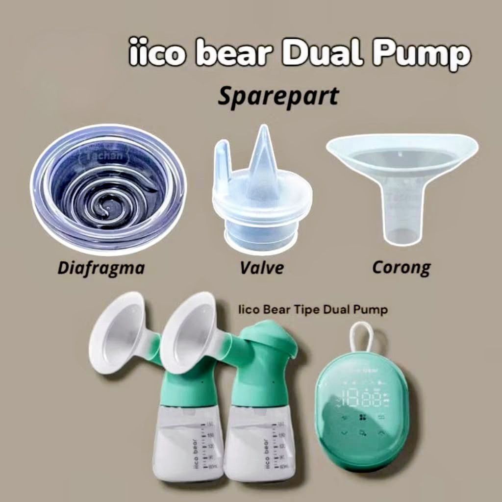 iico bear Dual sided breast pump Sparepart pompa asi lico bear dual pump  Valve iico bear / Valve li