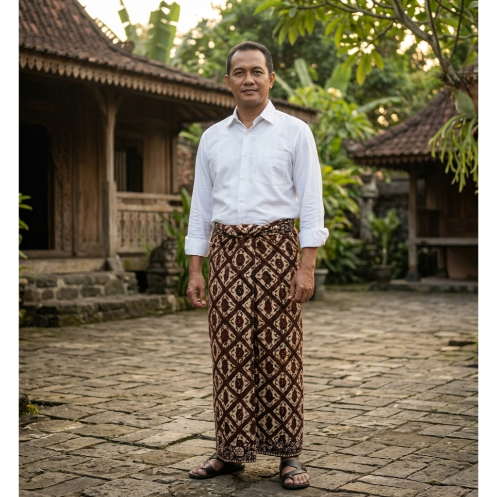Sarung batik pria dewasa premium terbaru | Sarung batik pejabat motif KOTAK LUHUR | Sarung batik pri