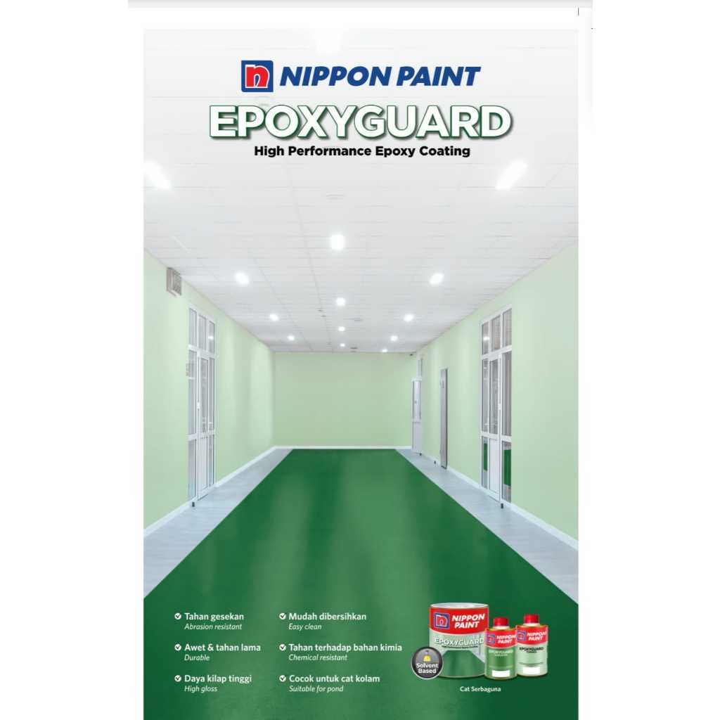 CAT EPOXY LANTAI CAT KERAMIK 15 Liter Set / EPOXY GUARD 2 KOMPONEN NIPPON PAINT Tinting