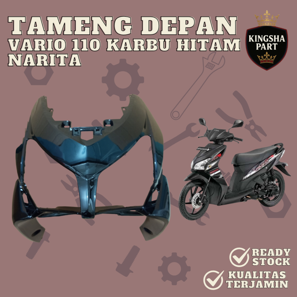 Tameng Panel Depan Vario 110 Karbu Cover Body Tameng Depan Vario 110 Karbu KVB HITAM Narita