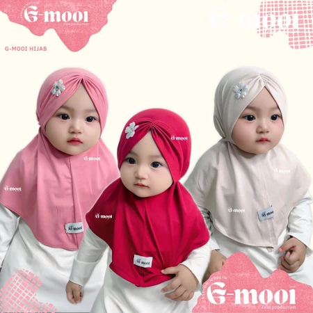 kerudung anak bunga sakura 1-2 tahun hijab anak terbaru hilbab anak lucu