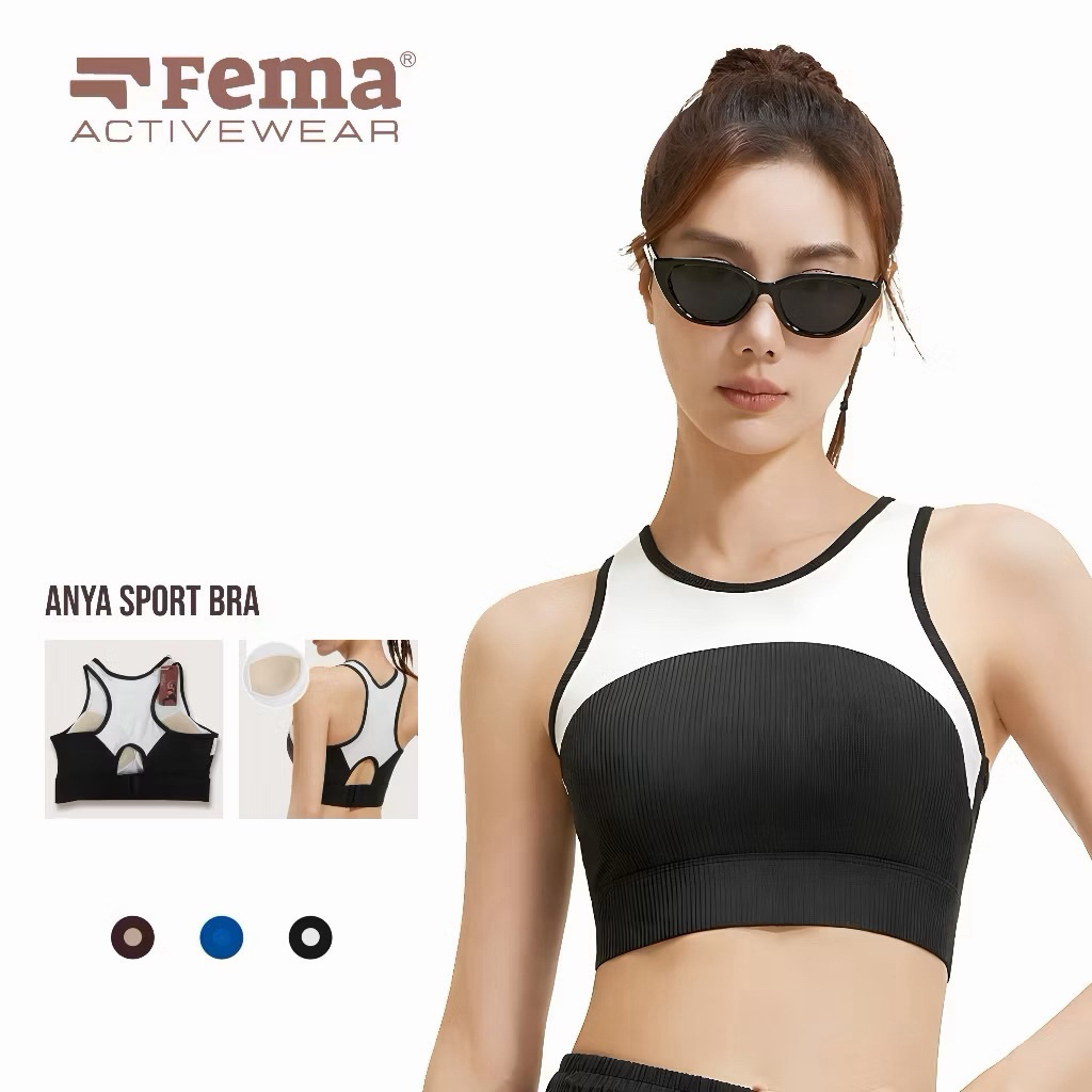 Sport Bra / BH Olah Raga Gym Pilates Tenis Wanita Fema 124