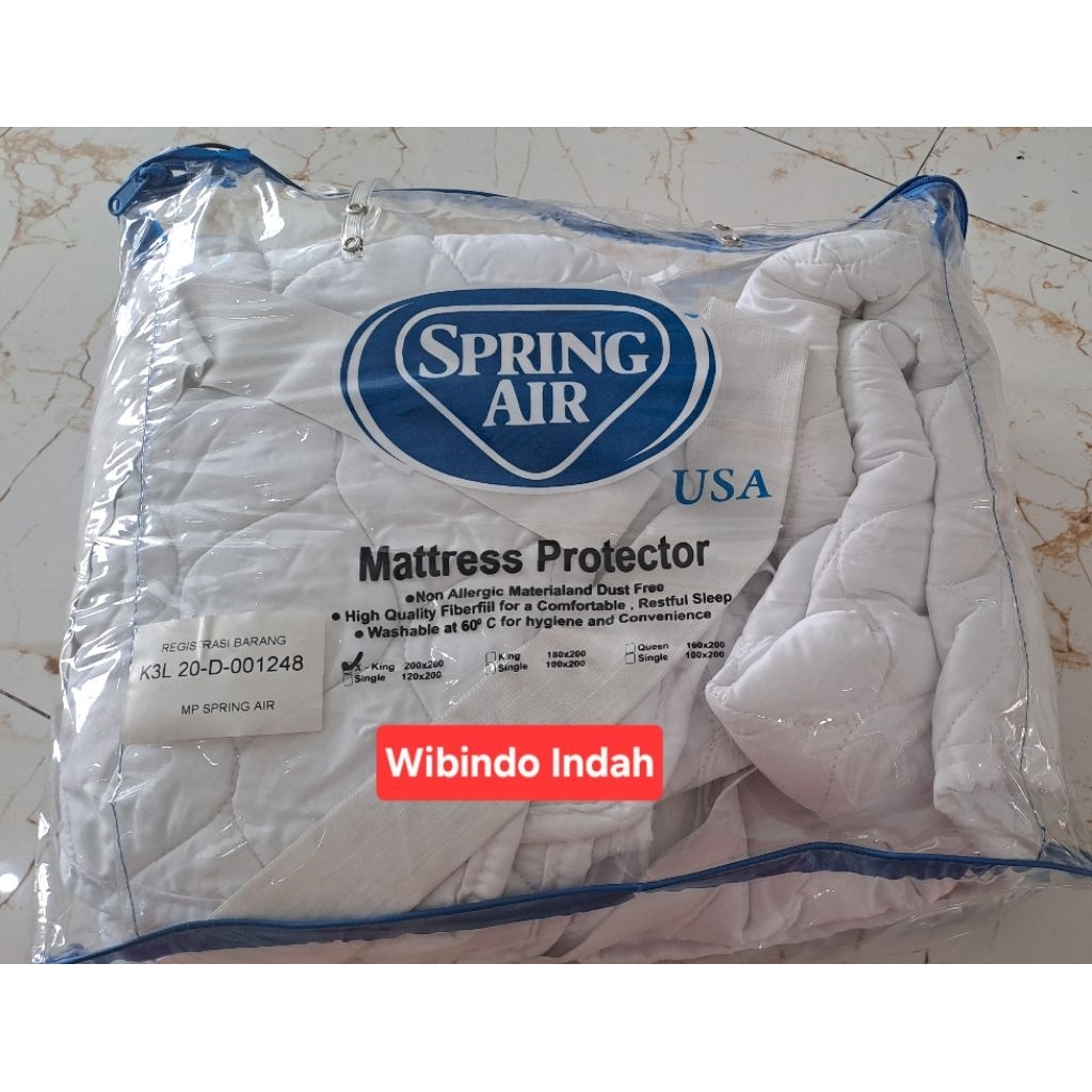 Matras protector spring air pelindung kasur 200 x 200 cm
