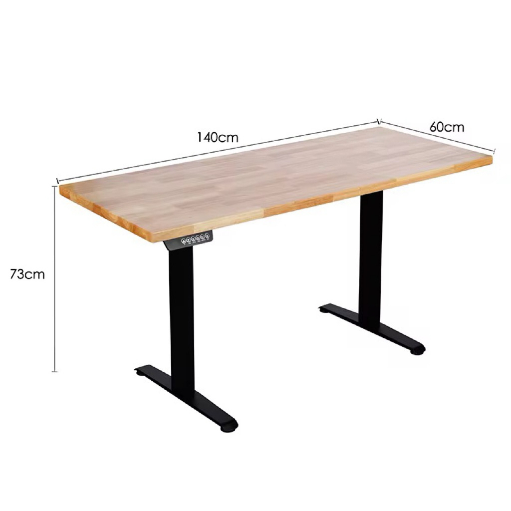 Top Table Meja Kayu Solid FJL Rubberwood Tebal 25mm | Lebar 60cm | Panjang 120–240cm Custom