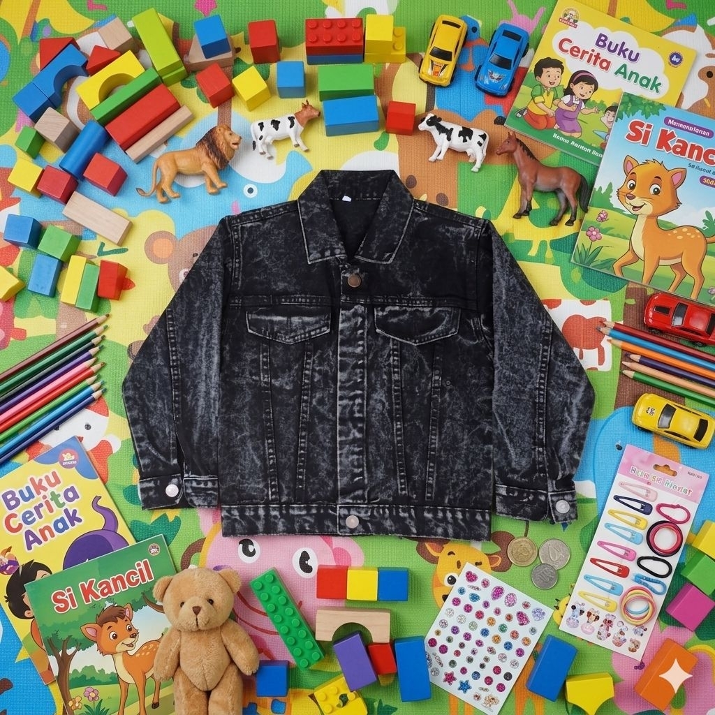 Jaket jeans anak printing  mobile legends/Jaket jeans anak laki import premium/Jaket jeans anak laki
