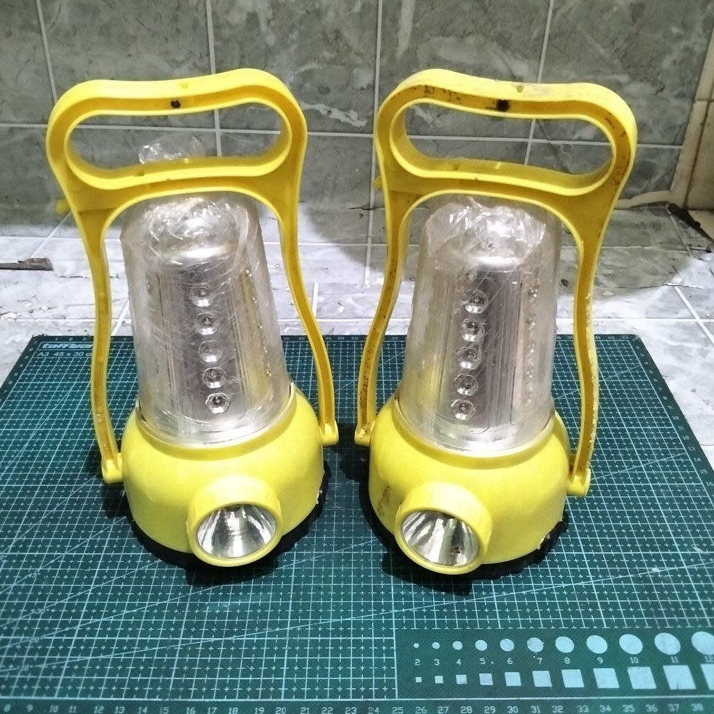 Lampu Emergency LED Portable Camping Kuning 2 Unit Bekas