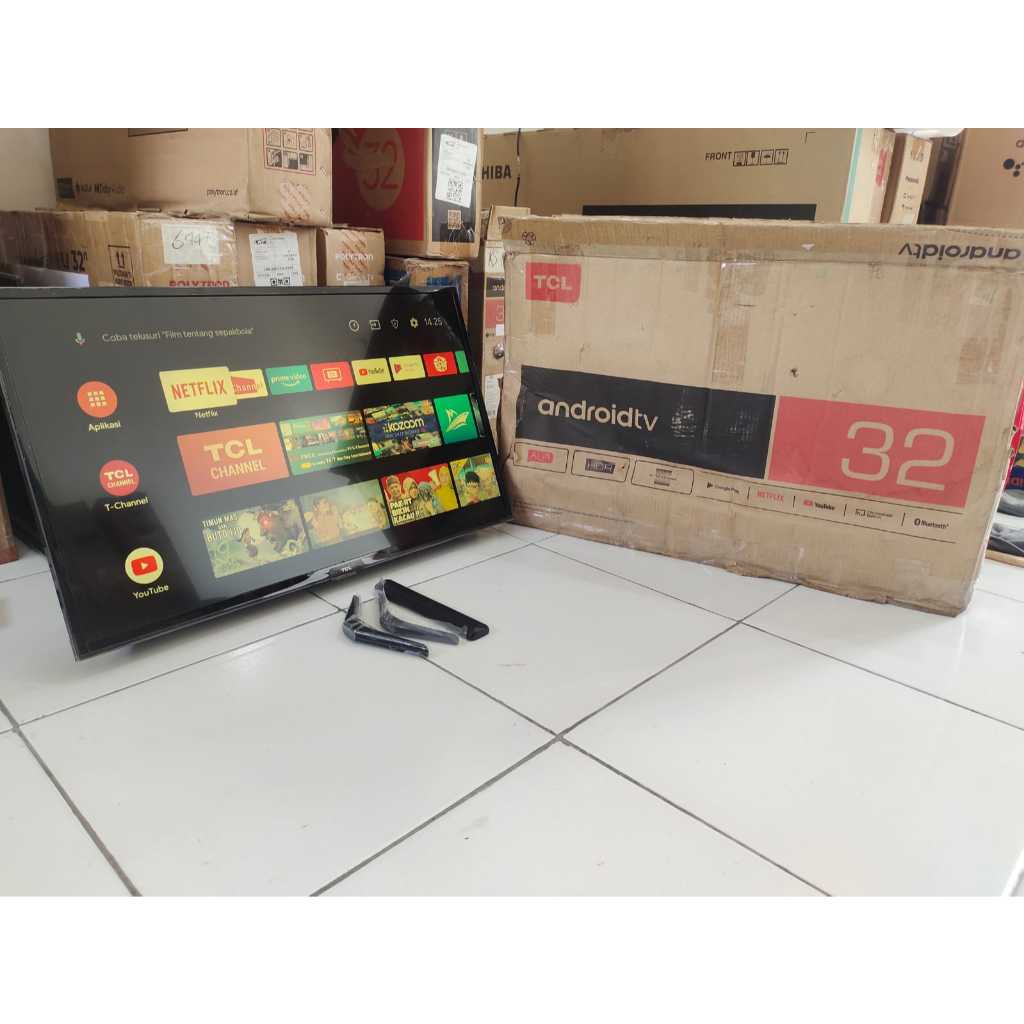 jual murah TV LED TCL 32 INC ANDROID KONDISI BEKAS MASIH SEGEL (01a)