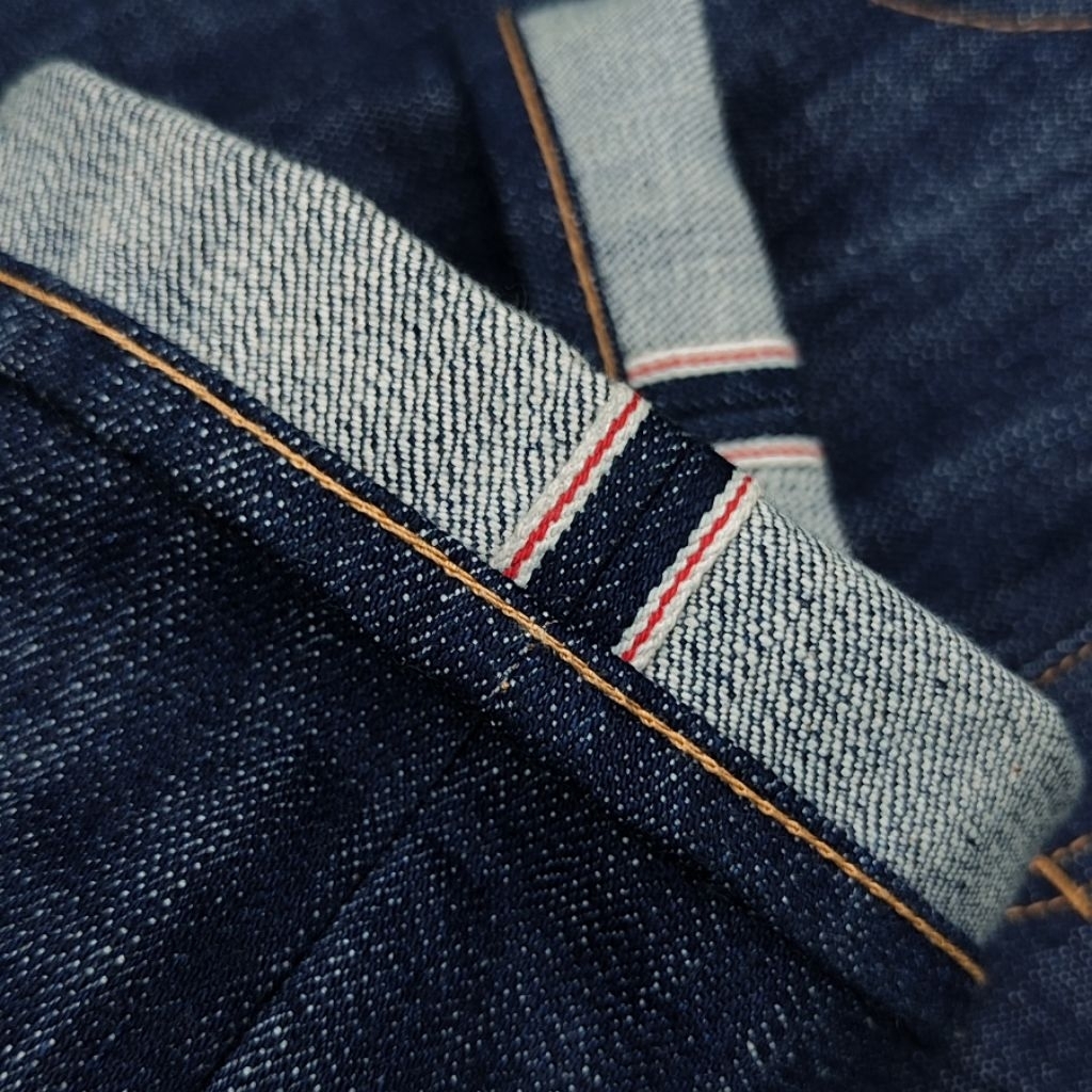 tortuga denim - Bullgator, celana denim selvedge, Dark blue indigo 15,5oz selvedge