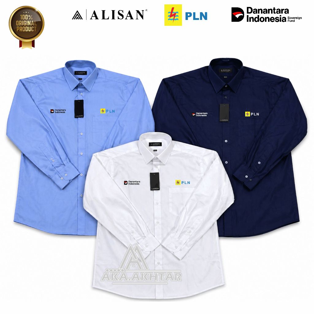 KEMEJA ALISAN DANANTARA PLN BORDIR KOMPUTER /KEMEJA DANANTARA PLN PREMIUM /KEMEJA PLN