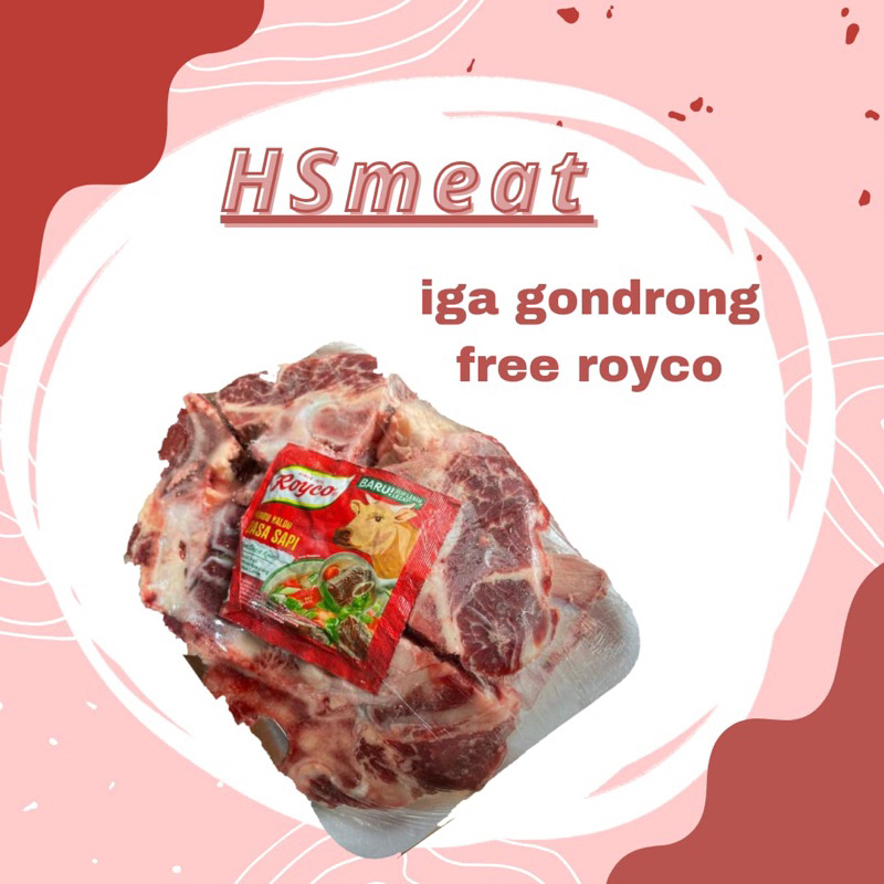Tulang sapi iga Gondrong 1Kg