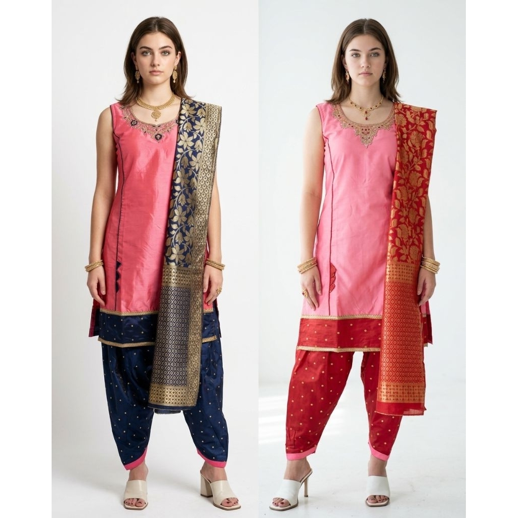 Baju India Pakistan Salwar Kameez Patiala Suit